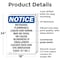 Signmission Methanol Flammable Liquid And OSHA Notice Sign, Plastic, 18in W x 24in L, 2PK OS-2PACK-NS-P-1824-V-14205 - alternate 6